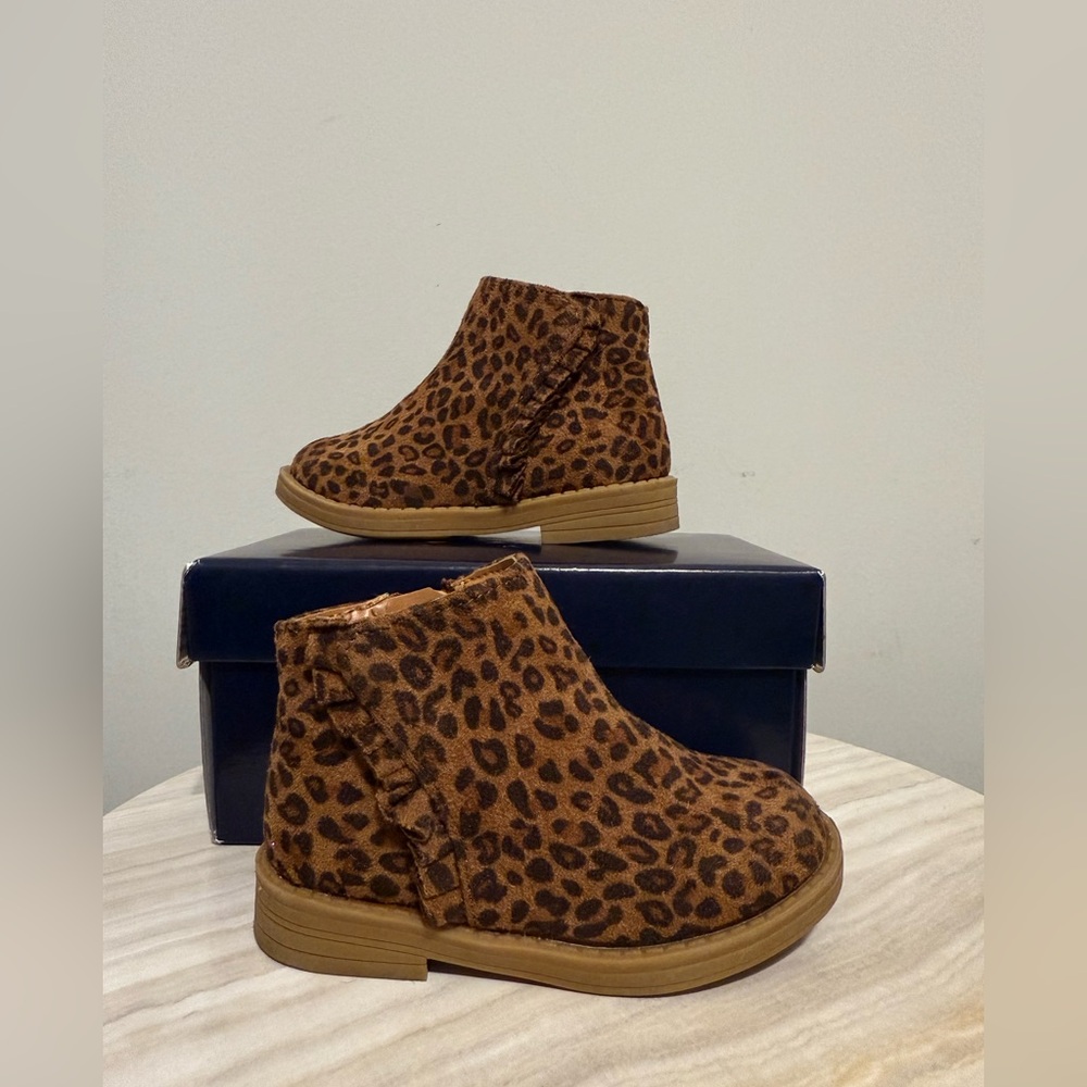 Sugar Leopard Print Toddler Ankle Boots